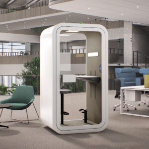 Single Acoustic Pod With High Chair