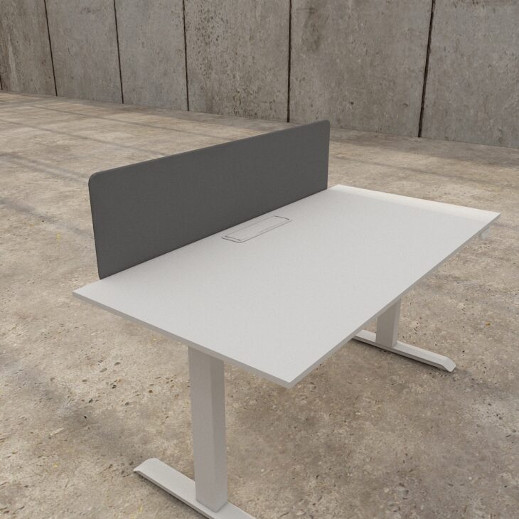Desk Mounted Screen For Height Adjustable Desk - Image 1