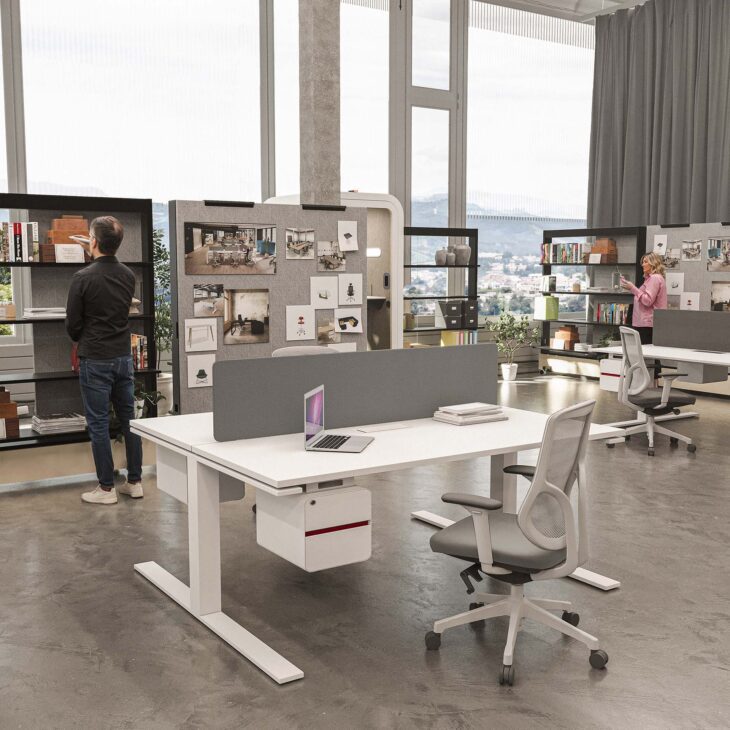 Mi5 Cluster of 2 Face to Face Workstation - Image 1